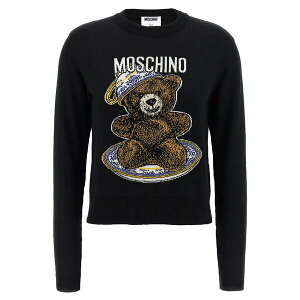 ���X�L�[�m ���f�B�[�X �j�b�g&�Z�[�^�[ �A�E�^�[ 'teddy' Sweater FANTASIA NERO