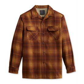 ペンドルトン メンズ シャツ トップス Men's Original Plaid Button-Down Wool Board Shirt Gold/rust Ombre