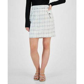 ゲス レディース スカート ボトムス Women's Sofia Tweed Mini Skirt Check Tweed White Combo