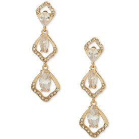 アンクライン レディース ピアス＆イヤリング アクセサリー Gold-Tone Crystal Flower Petal Linear Earrings Crystal