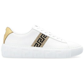 Versace ヴェルサーチ レディース スニーカー 【Versace Greca Leather Sneaker】 サイズ EU_37 White Gold (Women's)