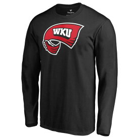 ファナティクス メンズ Tシャツ トップス Western Kentucky Hilltoppers Fanatics Branded Primary Logo Long Sleeve TShirt Black