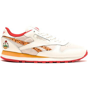 Reebok ���[�{�b�N �����Y �X�j�[�J�[ �yReebok Classic Leather Baby Star�z �T�C�Y US_8.5(26.5cm) Chalk/Vector Red/Always Yellow