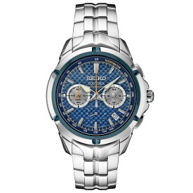 セイコー メンズ 腕時計 アクセサリー Men's Chronograph Coutura Stainless Steel Bracelet Watch 42mm Blue