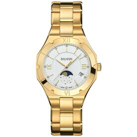 バルマン レディース 腕時計 アクセサリー Women's Swiss Be Balmain Moonphase Diamond (1/20 ct. t.w.) Gold PVD Stainless Steel Bracelet Watch 33mm Yellow