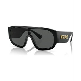 ヴェルサーチ レディース サングラス＆アイウェア アクセサリー Unisex Sunglasses, VE4439 Black/Dark Grey