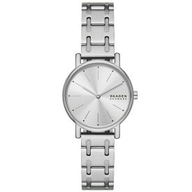 スカーゲン レディース 腕時計 アクセサリー Women's Signatur Lille Two Hand Silver-Tone Stainless Steel Watch 30mm Silver-Tone