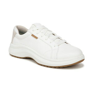hN^[EV[ fB[X Xj[J[ V[Y Women's Feel Good Plantar Fasciitis Lace Up Sneakers White Leather