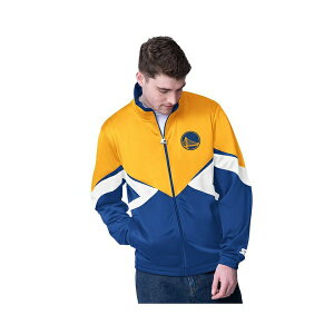 X^[^[ Y WPbgu] AE^[ Men's Gold/Royal Golden State Warriors Rush Applique Full-Zip Track Jacket Gold, Royal