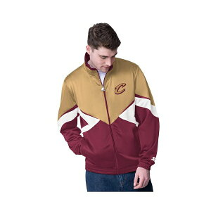 X^[^[ Y WPbgu] AE^[ Men's Wine Cleveland Cavaliers Rush Applique Full-Zip Track Jacket Wine