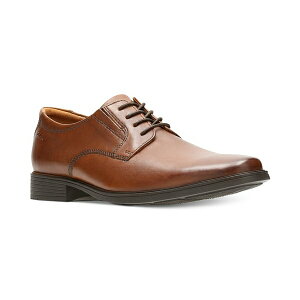 N[NX Y hXV[Y V[Y Collection Men's Tilden Plain-Toe Oxford Dress Shoes Dark Tan Leather