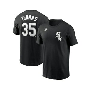 �i�C�L �����Y �V���c �g�b�v�X Men's Frank Thomas Black Chicago White Sox Cooperstown Collection Fuse Name Number T-Shirt Black