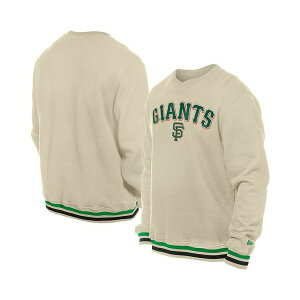 j[G Y p[J[EXEFbgVc AE^[ Men's Cream San Francisco Giants St. Patrick's Day Twill Pullover Sweatshirt Cream