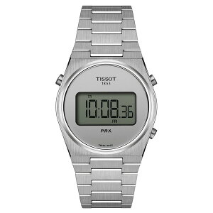 eB\bg Y rv ANZT[ Unisex Digital PRX Stainless Steel Bracelet Watch 35mm Silver