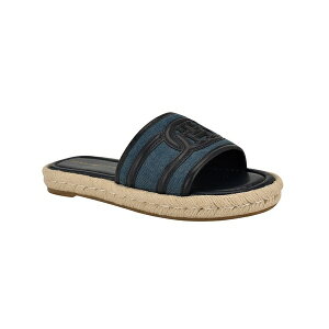 トミー ヒルフィガー レディース サンダル シューズ Women's Hadjea Espadrille Slip-On Flat Sandals Black/Denim