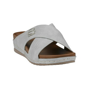 ジーシーシューズ レディース サンダル シューズ Women's Carter Slip-On Wedge Sandals Silver