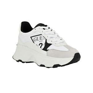 QX fB[X Xj[J[ V[Y Women's Calebb Chunky Platform Fashion Sneakers White/Black