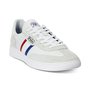 t[ Y Xj[J[ V[Y Men's Bedford Suede-Paneled Sneaker Bianco/Red/White/Blue