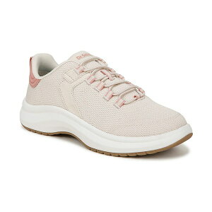 hN^[EV[ fB[X Xj[J[ V[Y Women's Feel At Ease Plantar Fasciitis Slip On Sneakers Beige Fabric