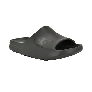 カルバンクライン メンズ サンダル シューズ Men's Olin Casual Slip-On Flat Slide Dark gray