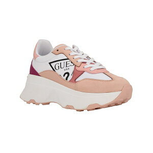 QX fB[X Xj[J[ V[Y Women's Calebb Chunky Platform Fashion Sneakers Pink/White