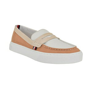 g~[ qtBK[ fB[X Xb|E[t@[ V[Y Women's Walees Sporty Slip-On Penny Loafers Cognac/White