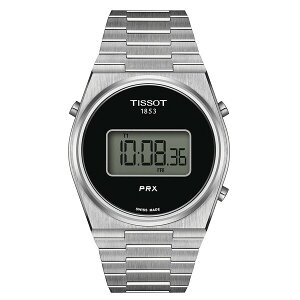 eB\bg Y rv ANZT[ Men's Digital PRX Stainless Steel Bracelet Watch 40mm Silver