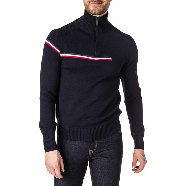 ロシニョール メンズ パーカー・スウェットシャツ アウター Rossignol Men's Organic Major  Zip Sweater Dark Navy