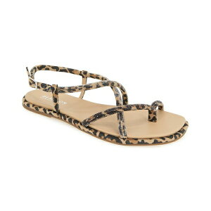 �P�l�X�R�[�� ���f�B�[�X �T���_�� �V���[�Y Women's Waltz Strappy Square Toe Flat Sandals Leopard