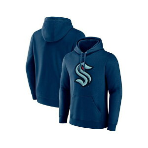 t@ieBNX Y p[J[EXEFbgVc AE^[ Men's Deep Sea Blue Seattle Kraken Primary Logo Pullover Hoodie Deep Sea Blue