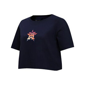 プロスタンダード レディース Tシャツ トップス Women's Navy Houston Astros Painted Sky Boxy Cropped T-shirt Navy