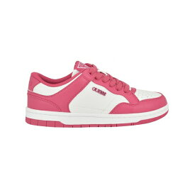 ゲス レディース スニーカー シューズ Women's Rubinn Lace-Up Logo Detail Sneakers Medium Pink, White - Faux Leather