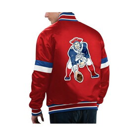 スターター レディース ジャケット＆ブルゾン アウター Men's Red Distressed New England Patriots Gridiron Classics Home Game Satin Full-Snap Varsity Jacket Red