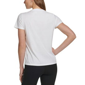ダナ キャラン ニューヨーク レディース Tシャツ トップス Women's Cotton Embellished-Logo T-Shirt White