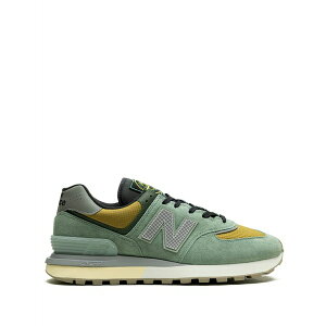 �j���[�o�����X �����Y �X�j�[�J�[ �V���[�Y X stone island 574 legacy light green sneakers Green