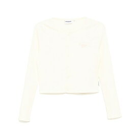 チョコレート レディース カットソー トップス Logo-embroidered top White