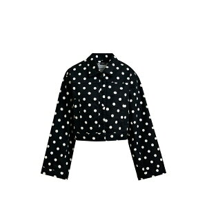 �G�b�Z���V�����A���g���[�v ���f�B�[�X �W���P�b�g���u���]�� �A�E�^�[ Jaborosa polka-dot cropped jacket Black