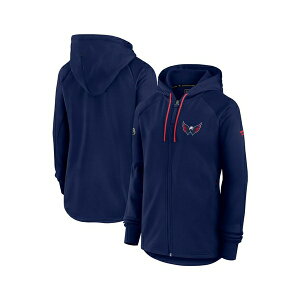 �t�@�i�e�B�N�X ���f�B�[�X �W���P�b�g���u���]�� �A�E�^�[ Women's Navy Washington Capitals Authentic Pro Rink Fleece Full-Zip Jacket Navy