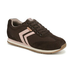 hN^[EV[ fB[X Xj[J[ V[Y Women's Comeback Closed Round Toe Lace Up Sneakers Dark Brown Suede/Nylon Fabric