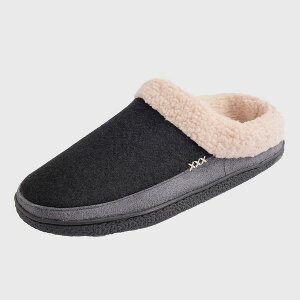 アルパイン スイス メンズ サンダル シューズ Mens Memory Foam Clog Slippers Fleece Fuzzy Slip On House Shoes Black