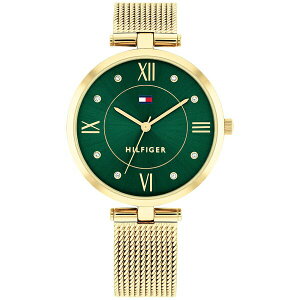 g~[ qtBK[ fB[X rv ANZT[ Women's Quartz Gold-Tone Stainless Steel Mesh Watch 34mm Green