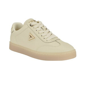 QX fB[X Xj[J[ V[Y Women's Jazlie T-Toe Logo Court Sneakers Ivory Leather