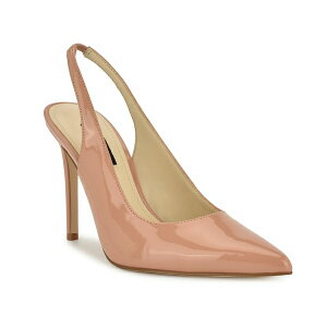 iCEFXg fB[X pvX V[Y Women's Feather Slingback Stiletto Pumps Light Natural Patent