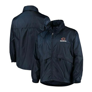 _ubN Y WPbgu] AE^[ Men's Navy Chicago Bears Sportsman Waterproof Packable Full-Zip Jacket Navy