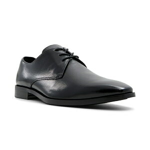 Ah Y hXV[Y V[Y Men's Mackle Leather Lace Up Derby Shoes Black