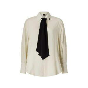 �s���R ���f�B�[�X �V���c �g�b�v�X Polka-dot tie-neck shirt Neutrals