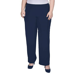 j[[NRNV fB[X JWApc {gX Plus Size Straight Leg Pull On Pants Navy