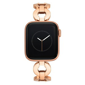 ANC fB[X rv ANZT[ Women's Rose Gold-Tone Alloy Metal Round Link Bracelet designed for Apple Watch 42mm (Series 10) & 38/40/41mm Rose Gold-Tone