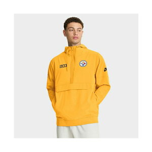�i�C�L �����Y �W���P�b�g���u���]�� �A�E�^�[ Men's Gold Pittsburgh Steelers 1933 Sideline Alt Pack Anorak Half-Zip Hoodie Jacket Gold