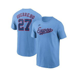 �i�C�L �����Y T�V���c �g�b�v�X Men's Vladimir Guerrero Powder Blue Montreal Expos Cooperstown Collection Fuse Name Number T-Shirt Powder Blue
